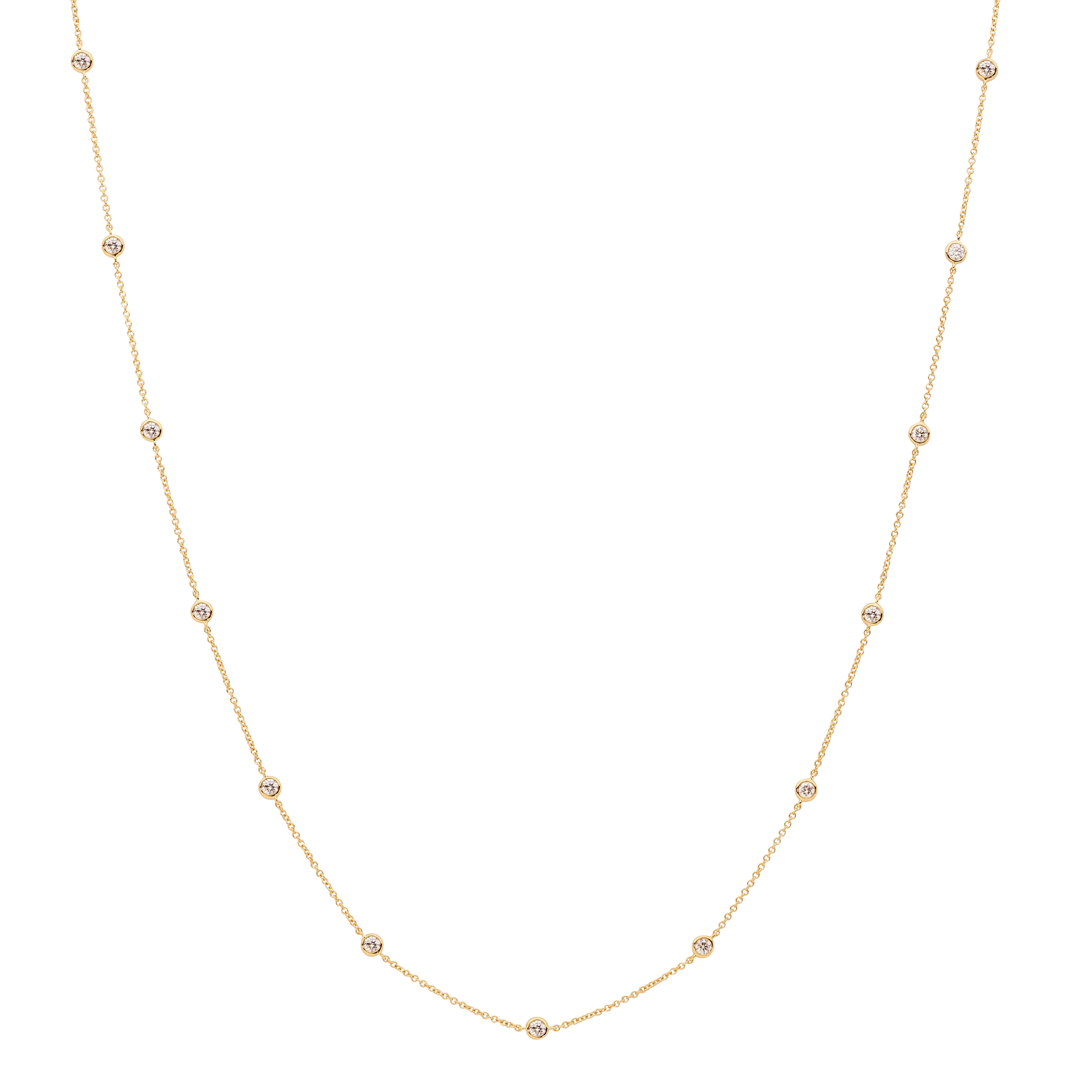 Brilliant Diamond Floating Necklace
