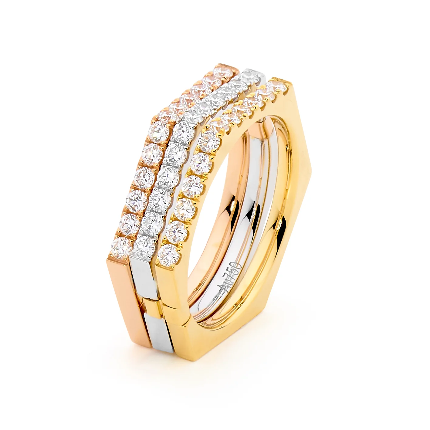 Convertible Triple Hexagon Ring