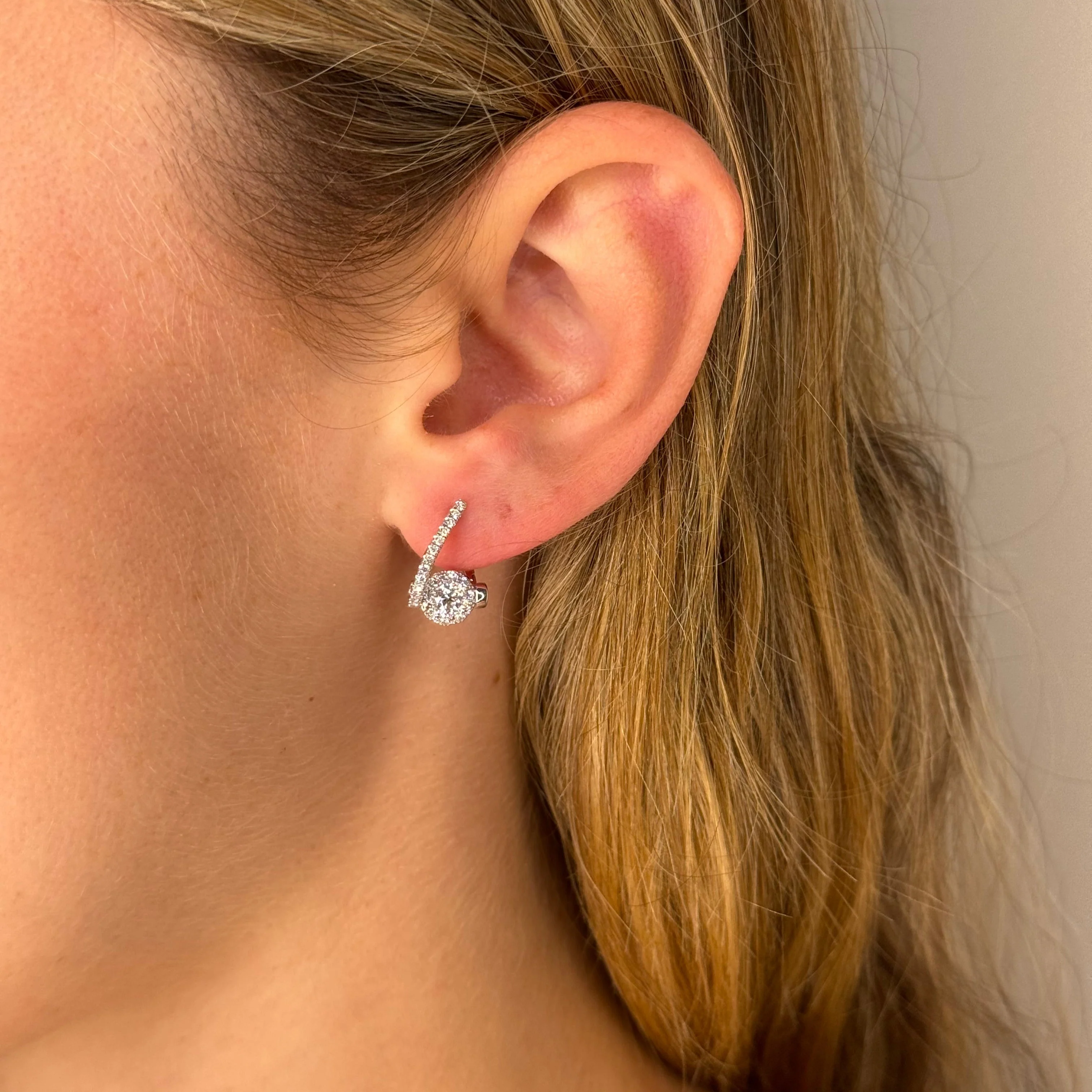Floating Twist Style Diamond Hoops  - Image 2