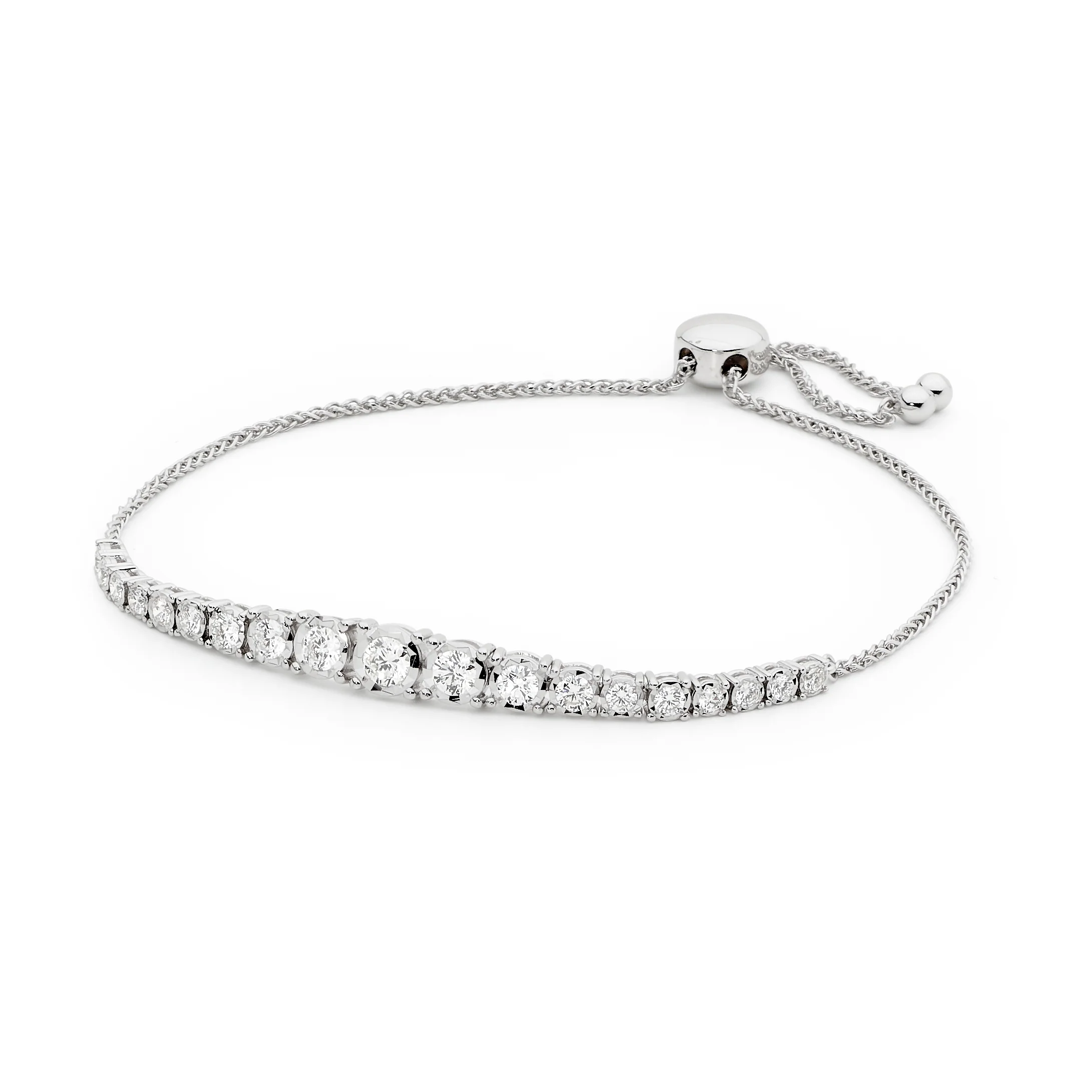 Graduated Diamond Pull Bracelet - Image 3