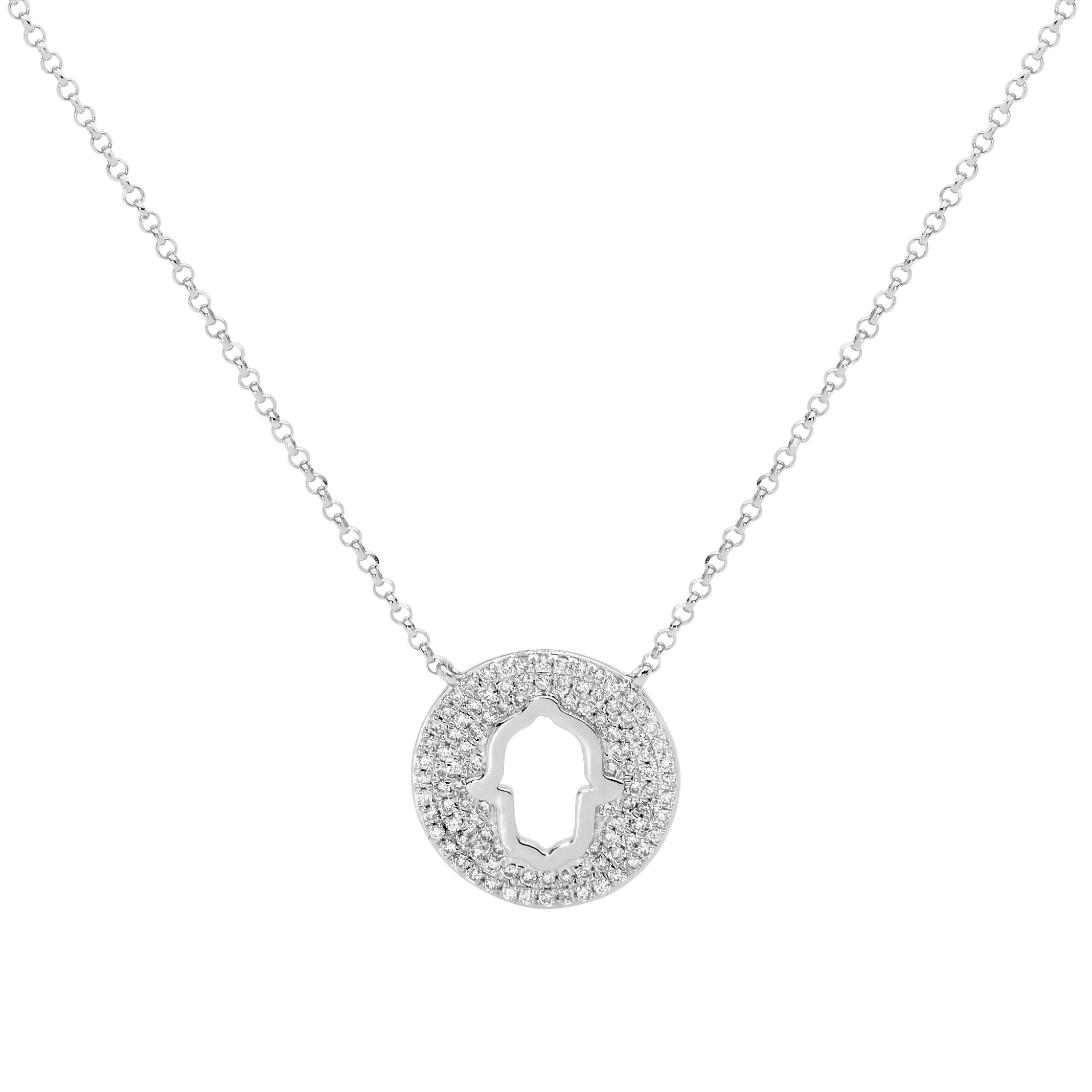 Hand of Fatima Silhouette Necklace - Image 2