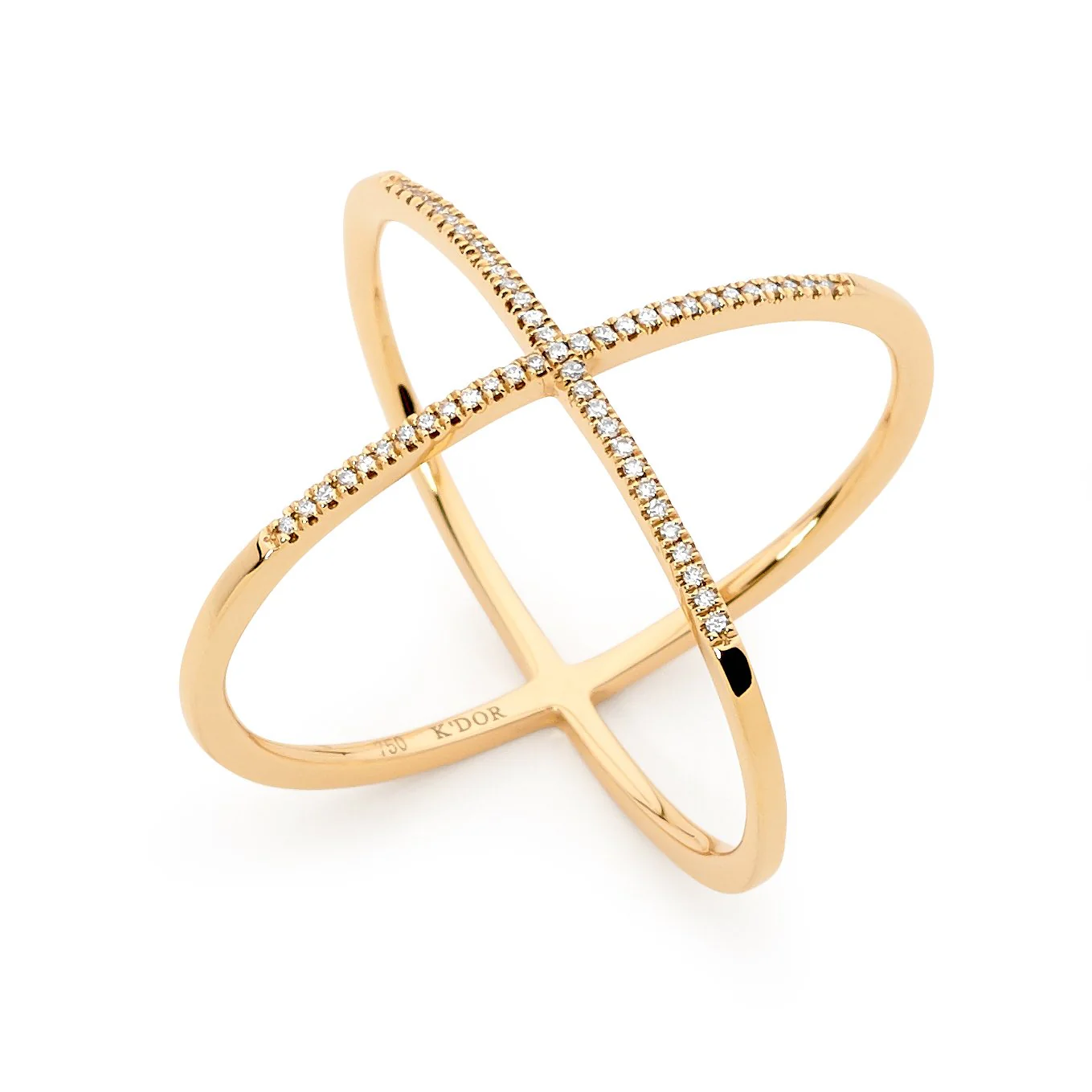 Harmony Cross Over Diamond Ring - Image 2