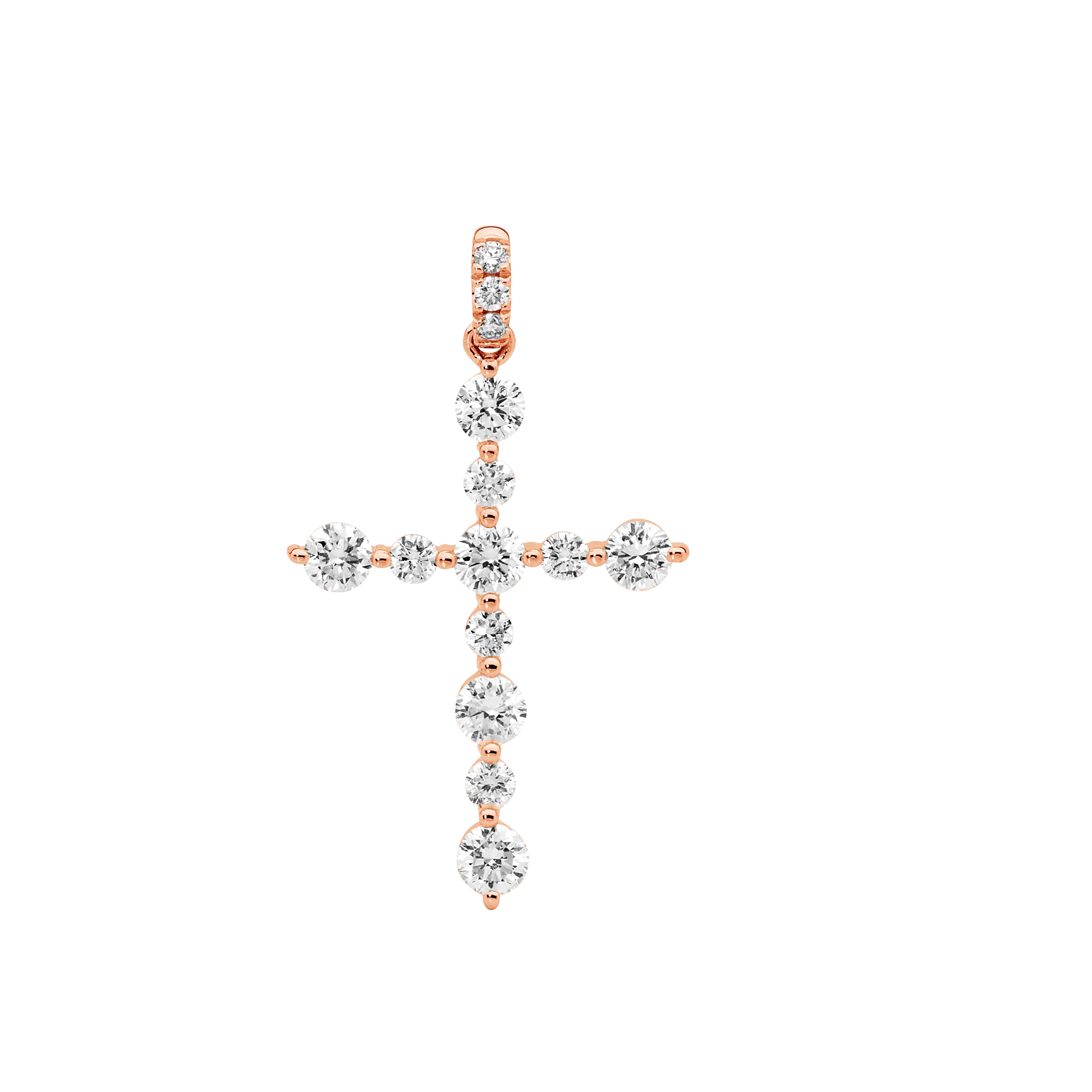 Mini Tension Set Alternating Diamond Cross - Image 3