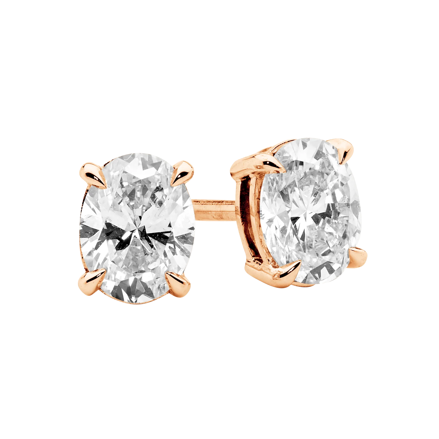 Petite Oval Diamond Studs