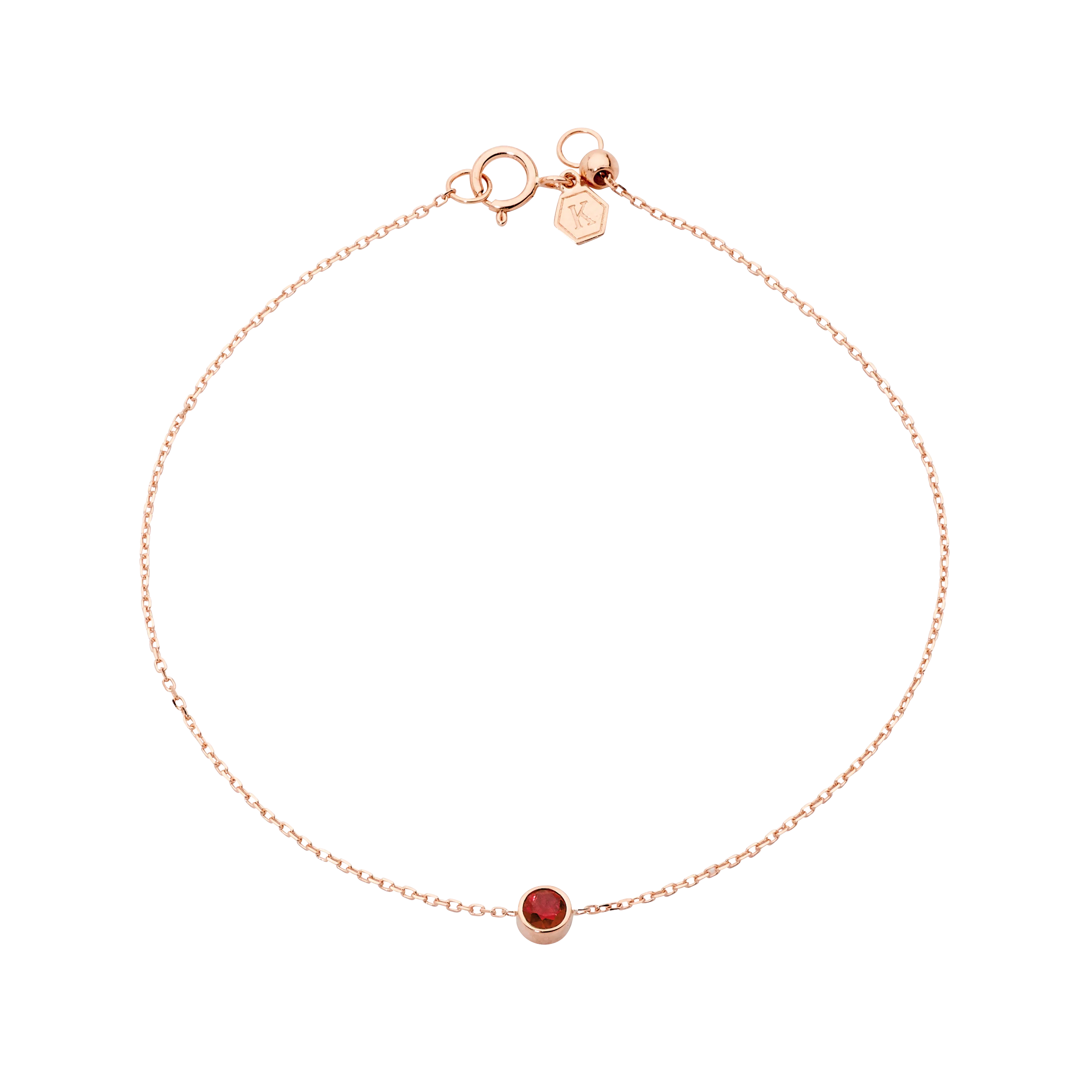 Petite Ruby Birthstone Bracelet
