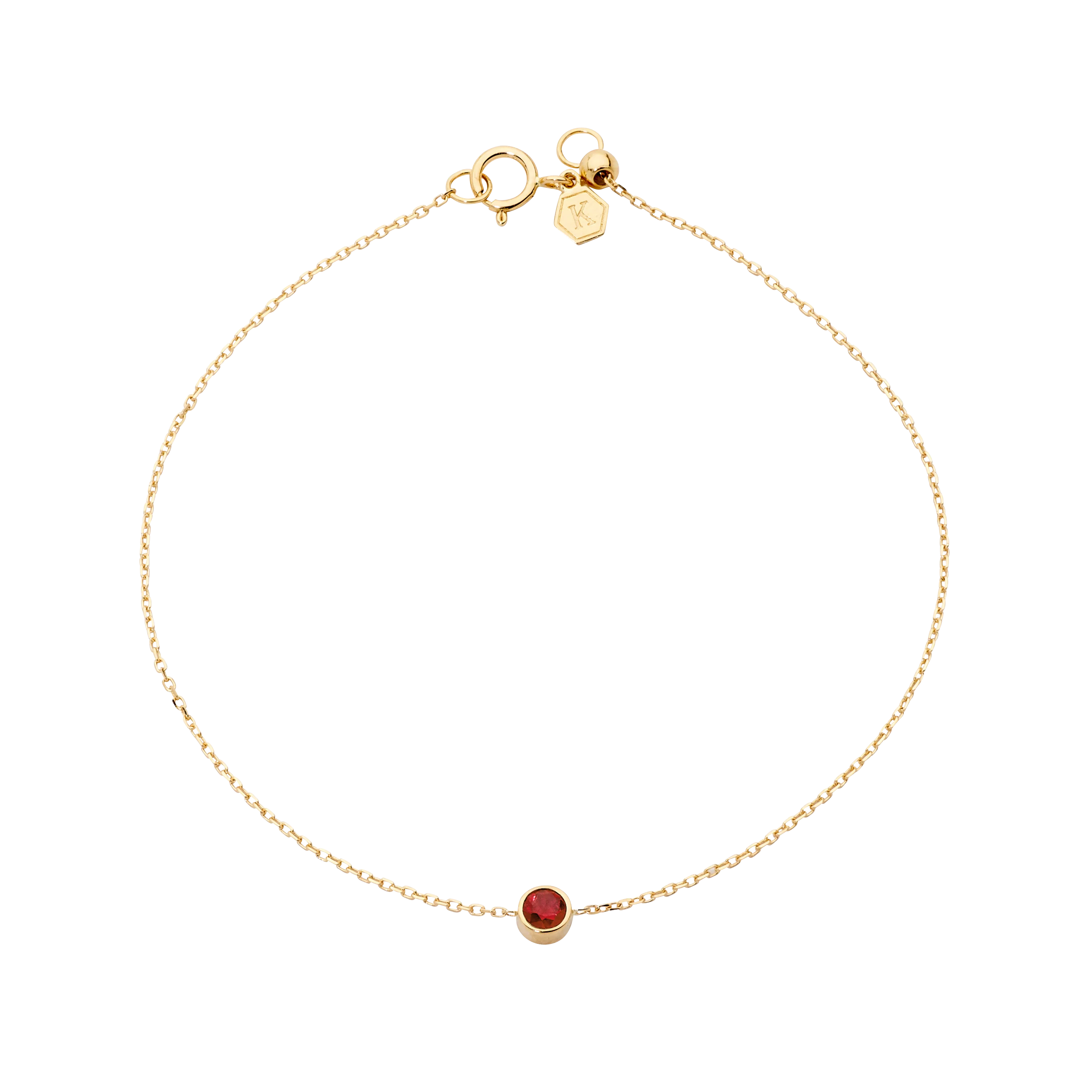 Petite Ruby Birthstone Bracelet - Image 3