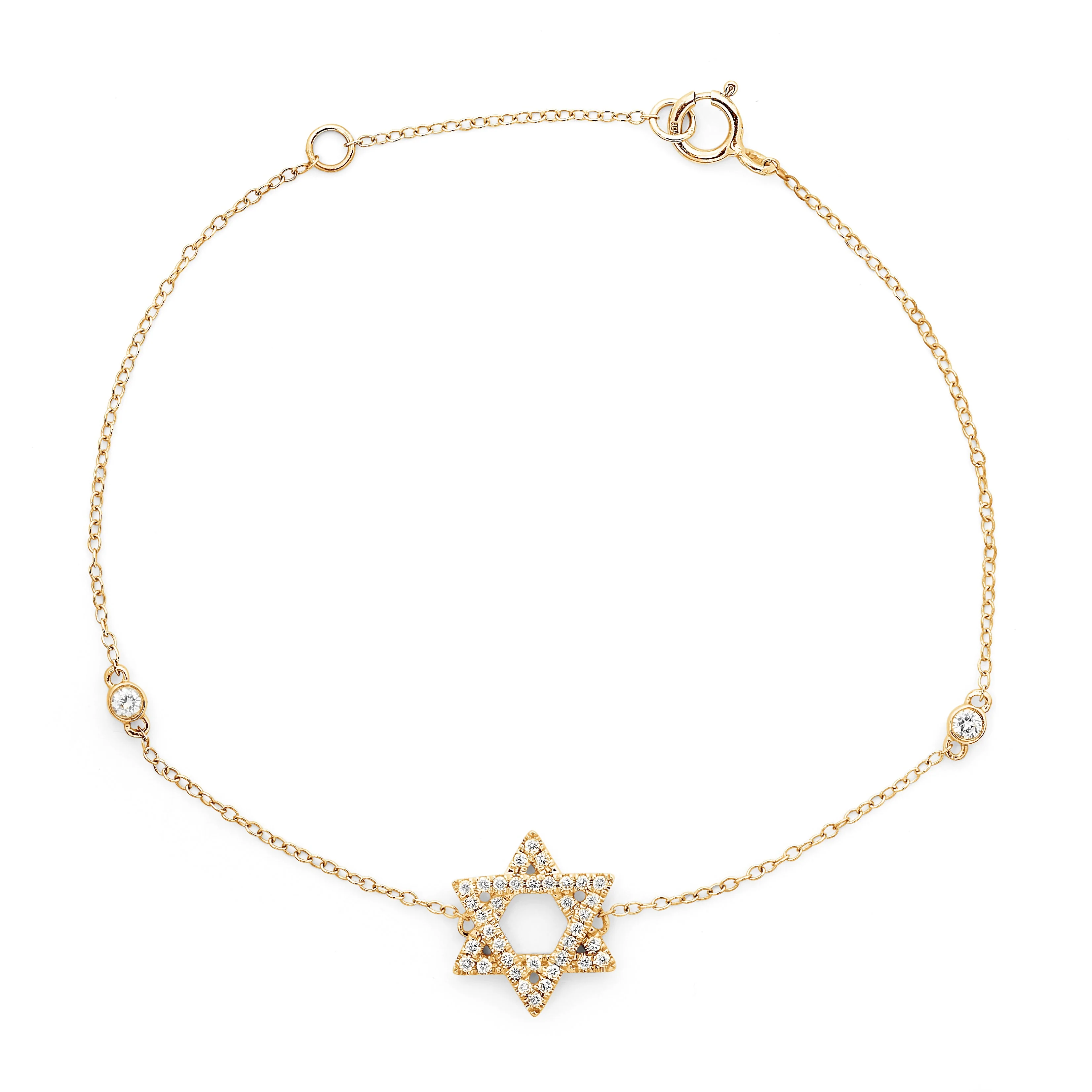 Star of David Diamond and Gold Bracelet - Image 2