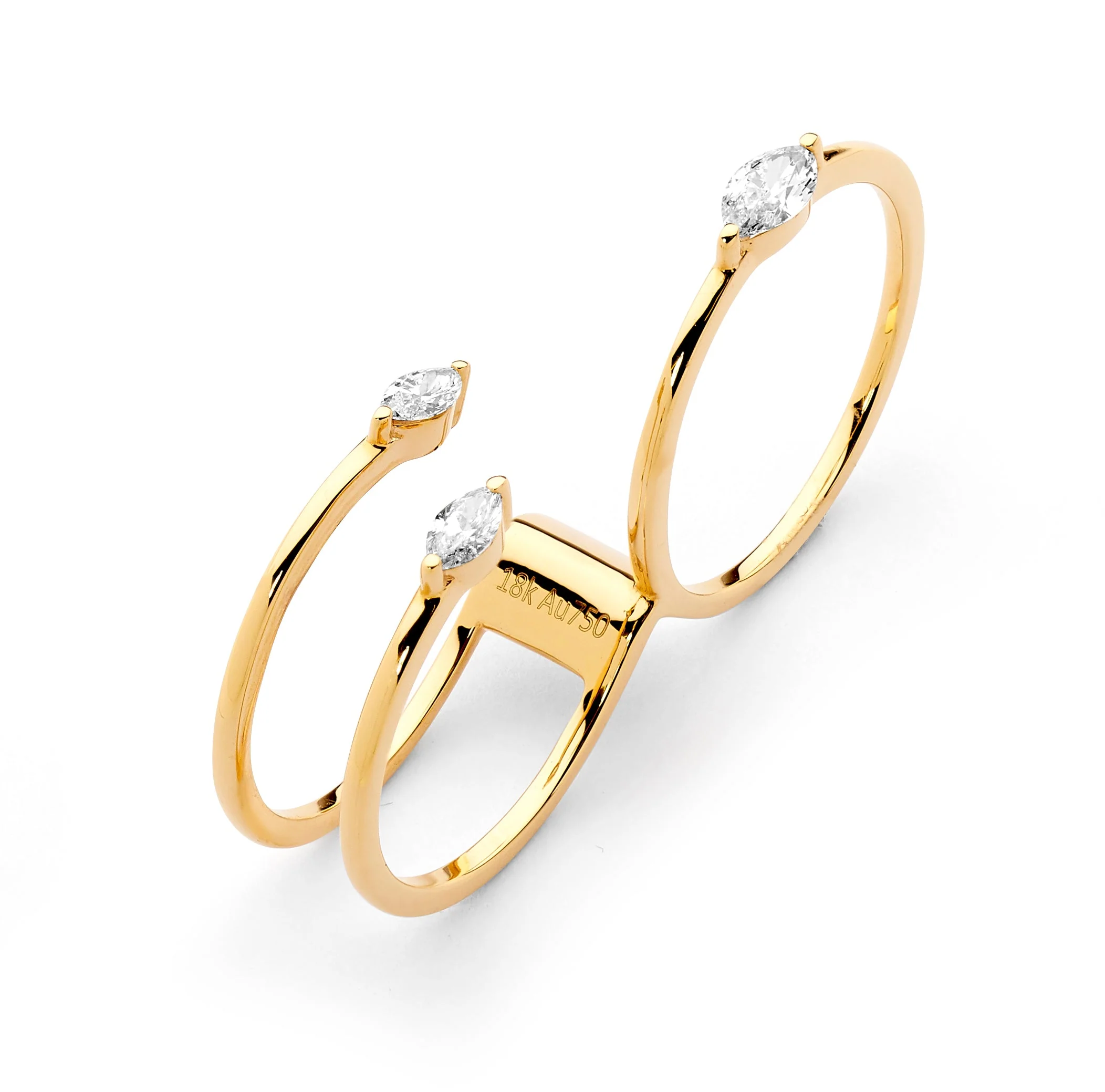 Triple Diamond Duo Ring - Image 3